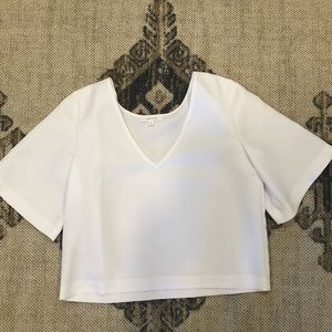 NWOT Vetta Capsule White Reversible cropped blouse
